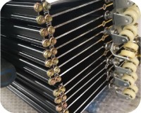 High quality Special technology aluminium PC plated folding door for supermarket