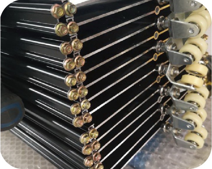 High quality Special technology aluminium PC plated folding door for supermarket