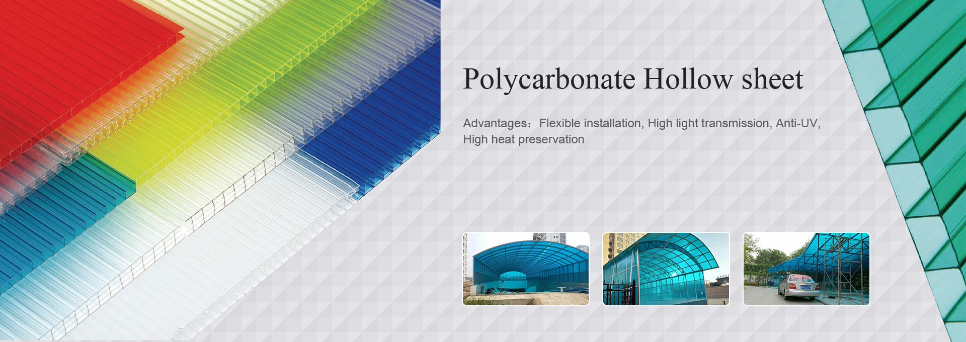 4 by 12 feet polycarbonate sheets