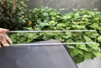 Straight polycarbonate door slats with aluminum alloy tube