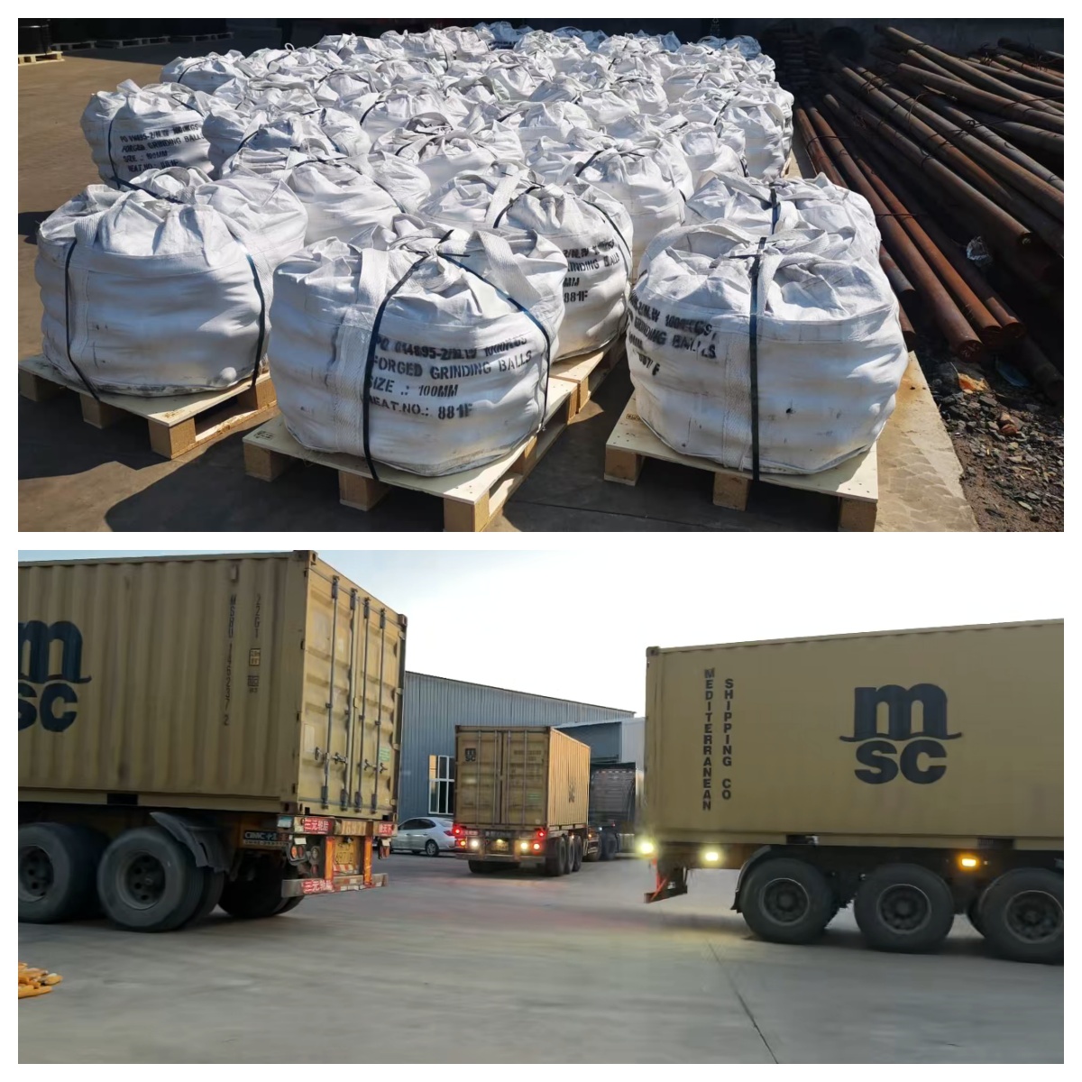 Forged Grinding Steel Balls Exported to Chile