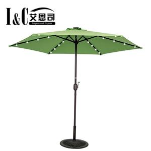 Supply Apple Green Brown 10 Ft Solar Powered 24 Led Lighted Patio Umbrella Factory Quotes Oem