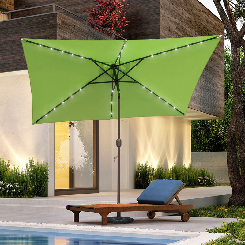 Supply Apple Green Outdoor Solar Powered 26 Led Lighted Patio Umbrella Table Factory Quotes Oem