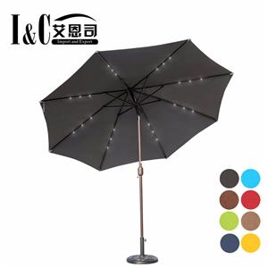 Supply Apple Green Solar Powered 24 Led Lighted Outdoor Patio Umbrella Factory Quotes Oem