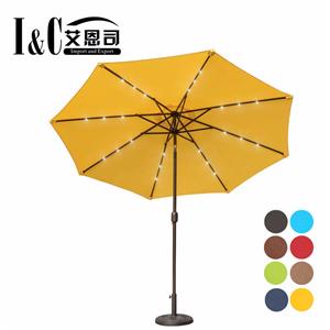 Supply Apple Green Brown 10 Ft Solar Powered 24 Led Lighted Patio Umbrella Factory Quotes Oem