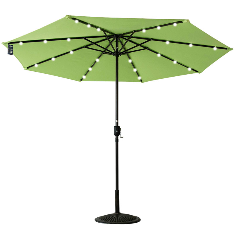 Supply Apple Green Solar Powered 24 Led Lighted Outdoor Patio Umbrella Factory Quotes Oem