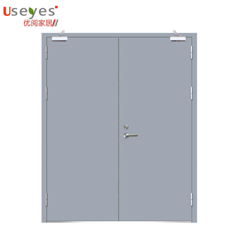 Aluminum Steel Leaves BS UL Certificate Metal Fireproof Doors