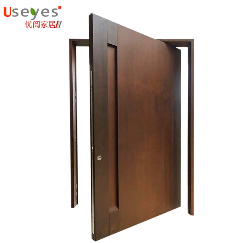 Simple designs solid wood mahagony entry pivot Door
