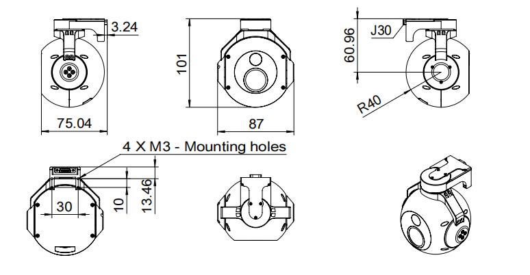 target tracking gimbal