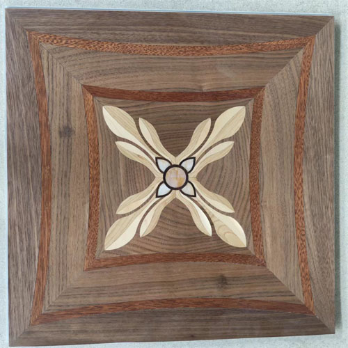 WOOD VENEER SPC GEOMETRIC FLORAL PATTERNED PARQUET FLOORING