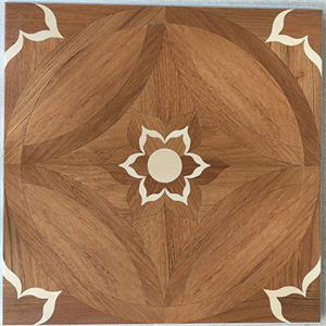 WOOD VENEER SPC GEOMETRIC FLORAL PATTERNED PARQUET FLOORING