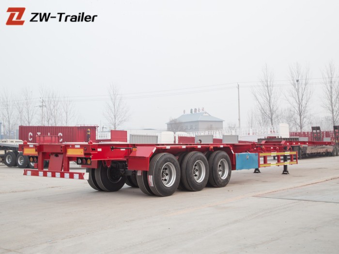 Custom container delivery trailer,Brands 20 ft shipping container trailer,12m skeletal trailer Quotes