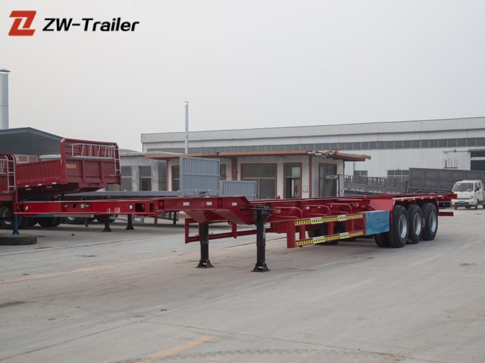 Custom container delivery trailer,Brands 20 ft shipping container trailer,12m skeletal trailer Quotes