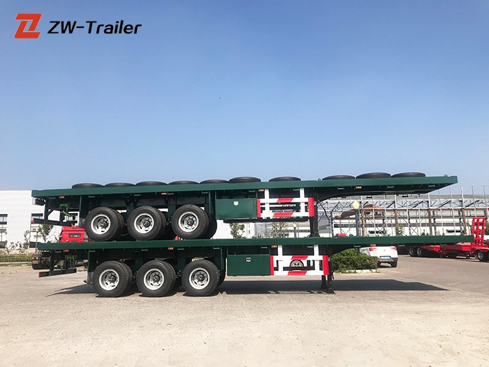 Sales Shipping Container Trailers,High Quality flatbed trailer dimensions,Flatbed Container Trailers Factory