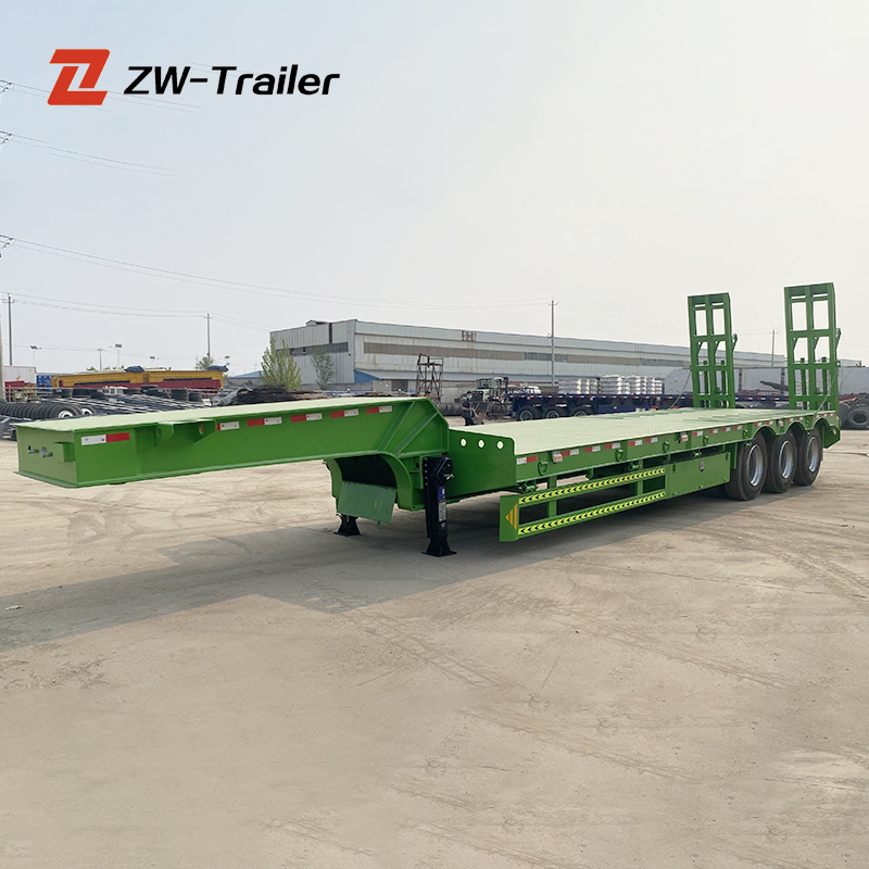 80 lowbed semi trailer packed to Indonesia