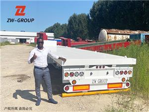 Tanzanian Customer Order 10units ZW Flatbed Semi-Trailer