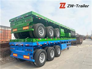 ZW Group 3 Axle Flatbed Semi Trailer will be Export to Ghana