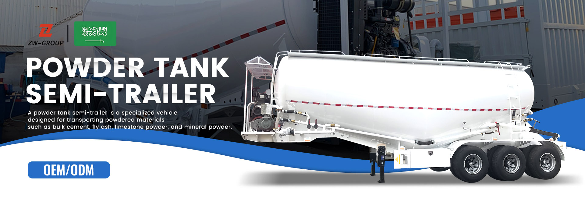 cement tank semi trailer
