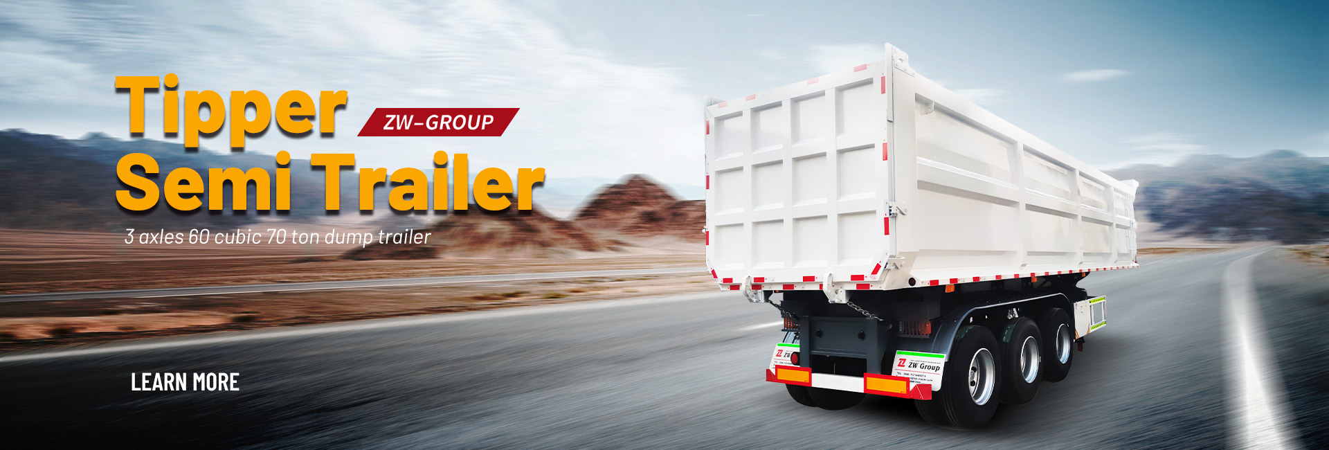 Supply dump semi trailer