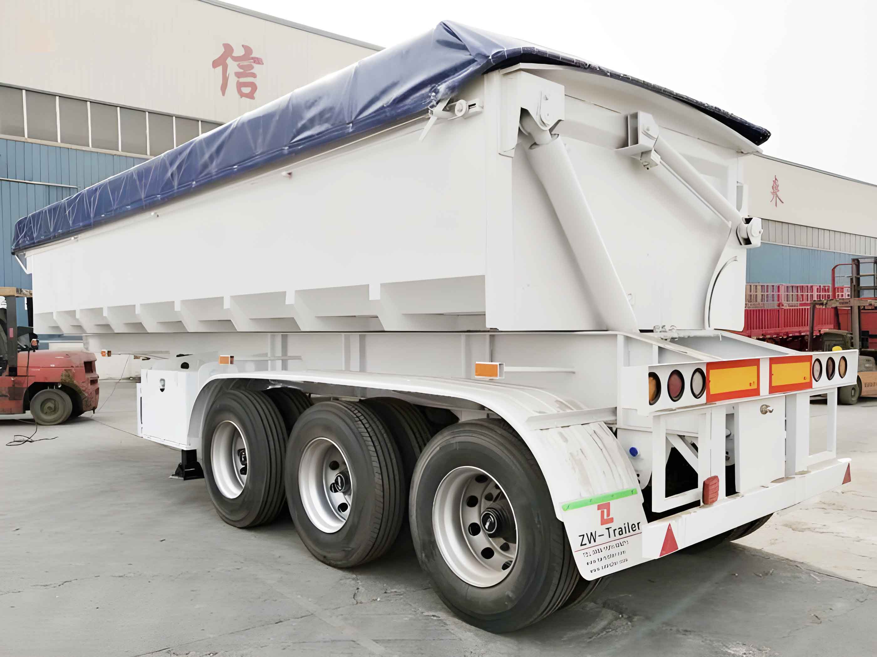 Supply dump semi trailer