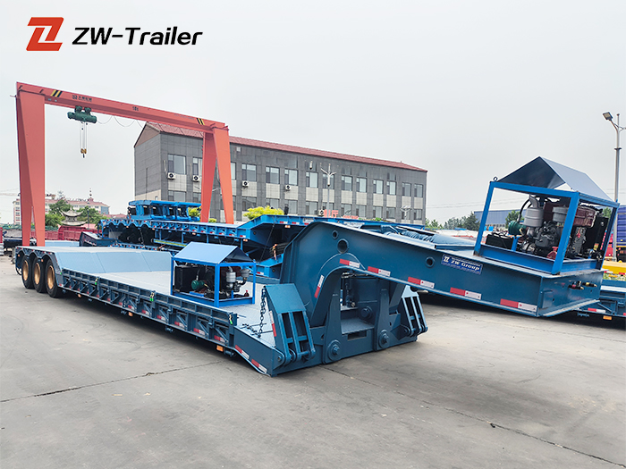 3 Axle RGN Lowbed Semi Trailer