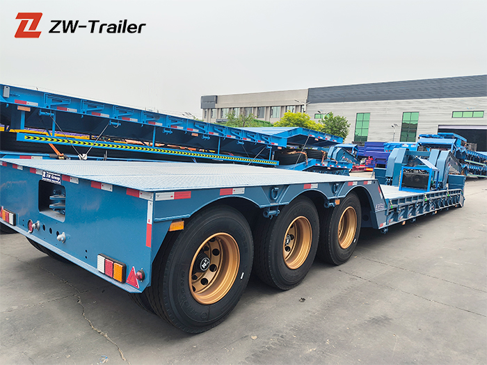 3 Axle RGN Lowbed Semi Trailer