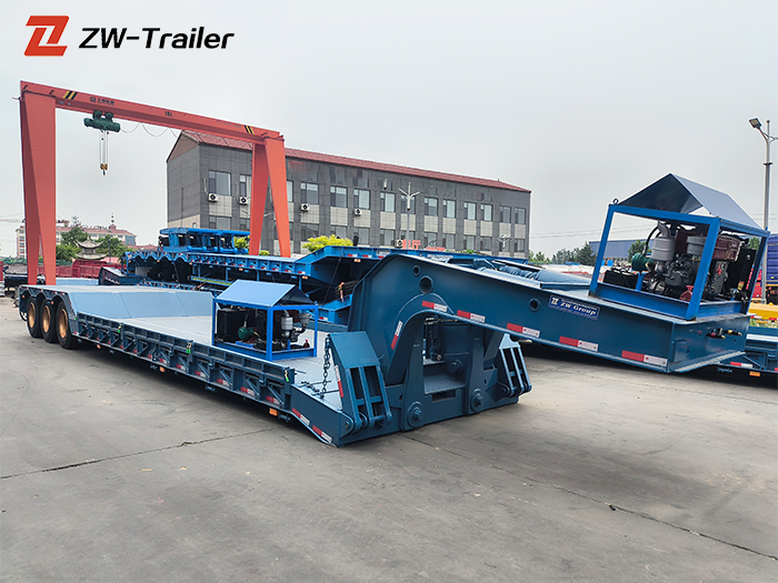 Removable Gooseneck lowboy semi trailer