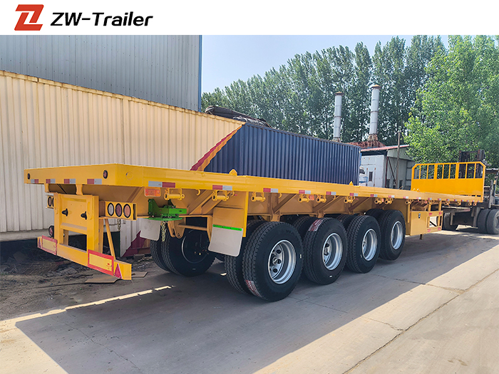 flatbed trailer semi truck