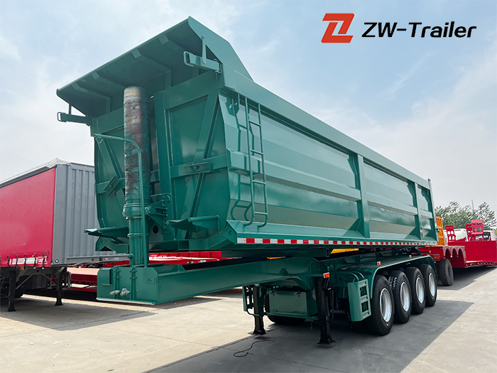 35CBM 4 Axle Semi Dump Trailer