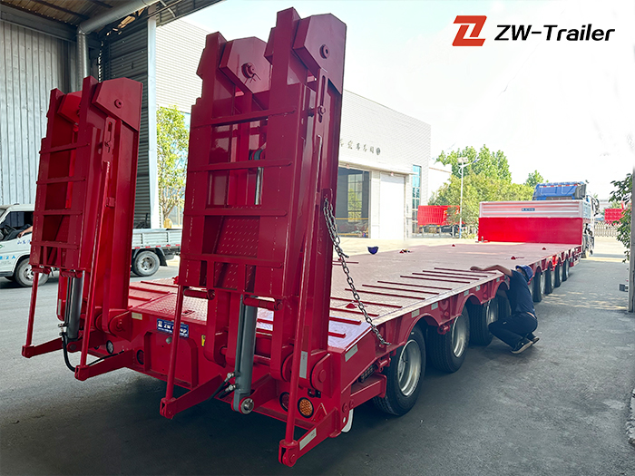 9 Axle 100 Ton Lowbed Semi Trailer