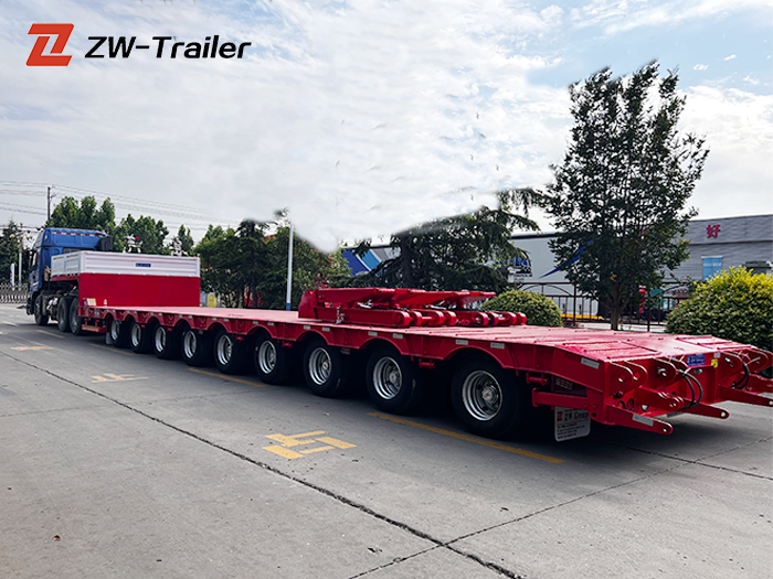 9 Axle 100 Ton Lowbed Semi Trailer