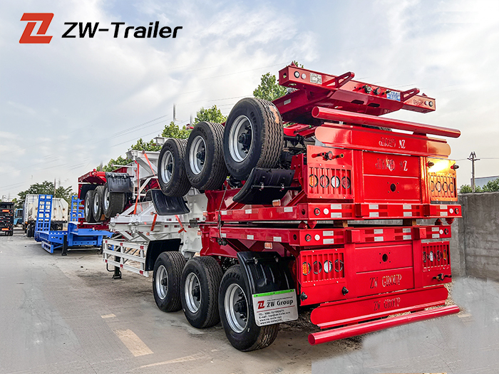 3 Axle Container Skeleton Trailer