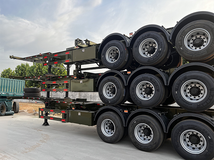 Container skeleton trailer