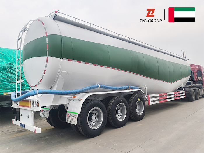 3 axle 85CBM pneumatic cement bulk tanker semi trailer