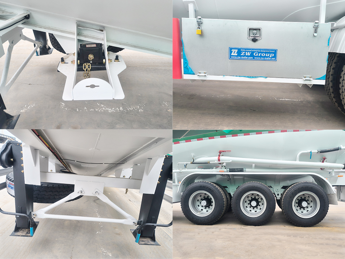 3 axle 85CBM pneumatic cement bulk tanker semi trailer