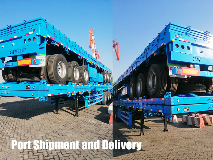 3 axle sidewall truck trailer