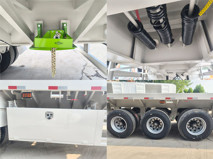 container flatbed trailer 3 axles