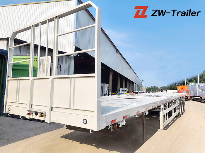 ZW Group 3 axle extendable flatbed semi trailer
