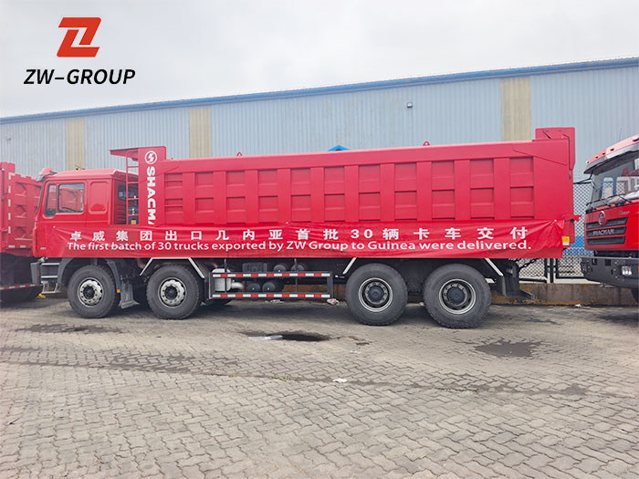 Dump trucks Guinea mining transport