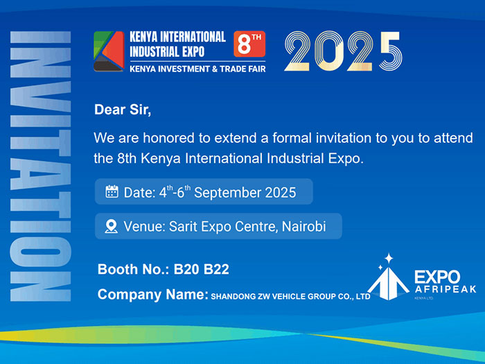 Pre-show publicity：Welcome to Visit ZW Vehicle Group 2025 Kenya Industrial Expo