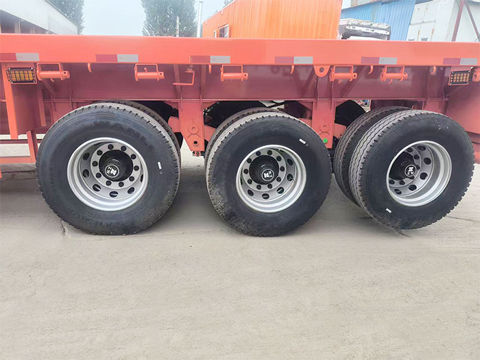 3 axle 40ft container flatbed semi trailer