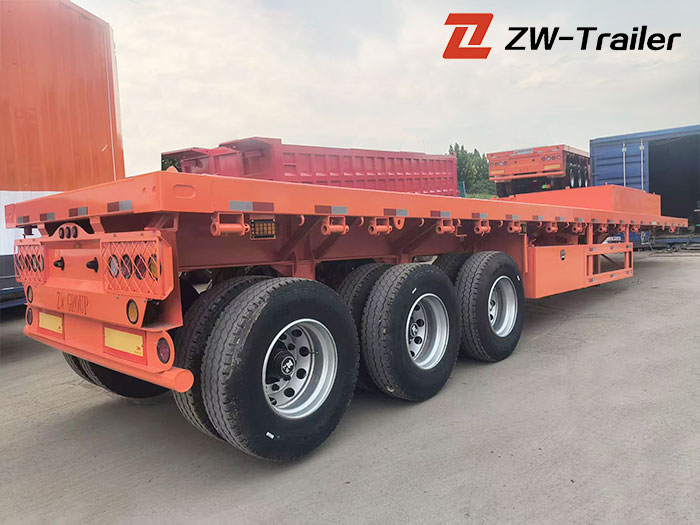 heavy-duty flatbed trailer for container shipping