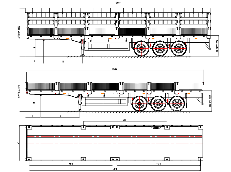 West Africa transport corridor semi trailer