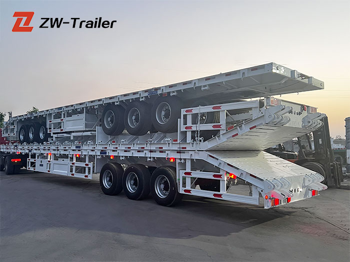 Buy 60 ton flatbed trailer direct from factory
