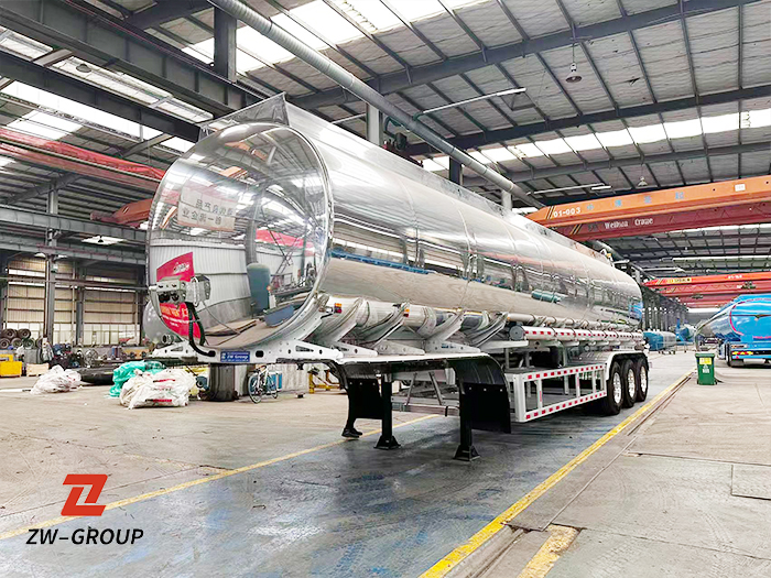 Aluminum fuel tanker semi trailer