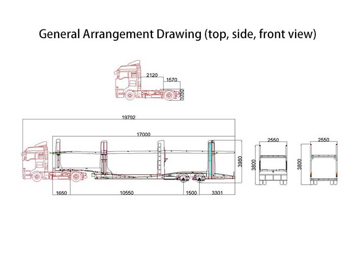 2 axle car carrier trailer vehicle transport semi trailer 2 axle car carrier trailer vehicle transport semi trailer