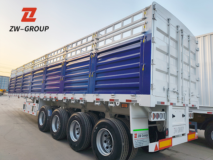 4 axle 80 ton fence semi trailer price