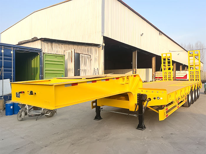 4 Axle 80Ton Lowbed Semi Trailer
