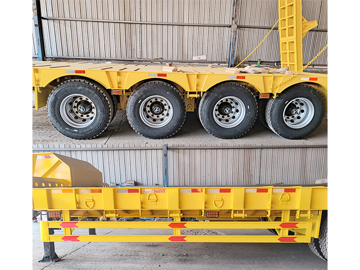 heavy-duty 4 axle 80 ton lowbed trailer for sale
