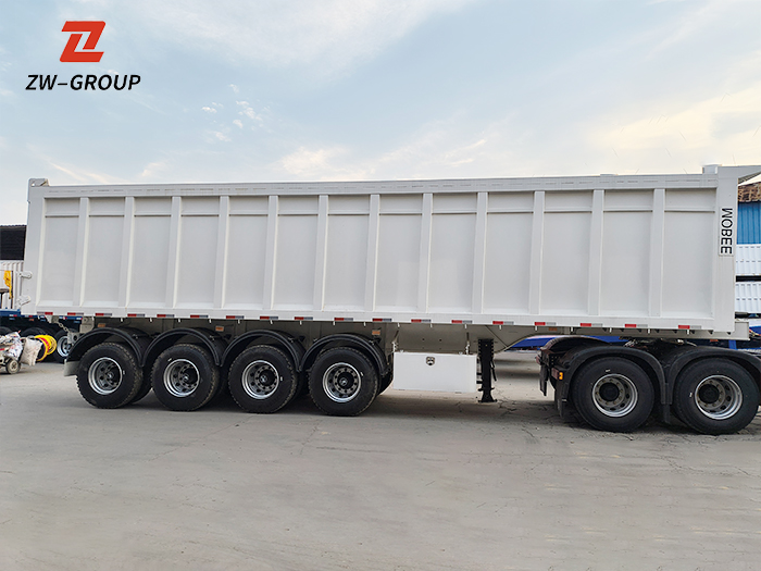 ZW 4 Axle End Dump Semi Trailer